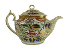 Early 19th century Chamberlains Worcester tea pot, script mark and pattern no. 276 H17cm