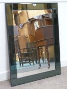 Rectangular wall mirror with black bevel