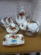 Royal Albert 'Old Country Roses' coffee service - six place settings
