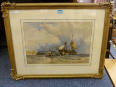 Seascape, 19th century aquatint after George Callow