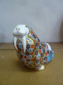 Royal Crown Derby walrus paperweight