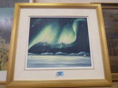 Northern lights Canada acrylic on canvas by R. P. Neubert