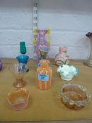 Venetian type millefiori glass, vaseline glass, paperweights and other decorative glassware  (13