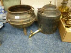 Two campfire cooking pots