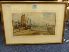 'Scarboro Sands' Sandside Scarborough print after T.B. Hardy, with Warwick Leadlay Gallery label