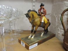 Mid 20th century Austrian 'Highwayman' cold painted table cigarette lighter,