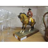 Mid 20th century Austrian 'Highwayman' cold painted table cigarette lighter,