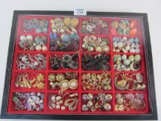 Large collection of vintage and later costume ear-rings