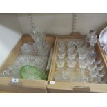 Cut crystal drinking glass sets,