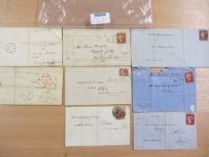 Five Victorian covers addressed to Inspector of Poor Parish of Alva Clackmannan and two other