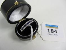 Three row dress ring stamped 925
