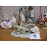 Lladro figure group of children on a see-saw H20cm Condition Report No chips, cracks or restorations