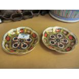 Pair Royal Crown Derby Imari 1128 pattern trinket dishes