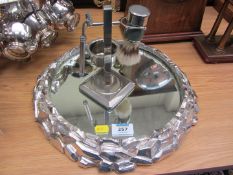 Art Deco period cake stand and a shaving stand of a similar vintage