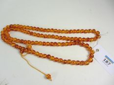 Amber bead necklace