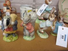Four Royal Albert Beatrix Potter characters - 'Peter Rabbit',  'Tommy Brock',