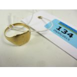 Signet ring stamped 18ct approx 4.