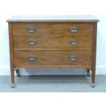 Edwardian mahogany chest fitted with two short and two long drawers,