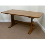 Yorkshire oak 'Acornman' rectangular dining table by Alan Grainger of Brandsby York, 167cm x 82cm,
