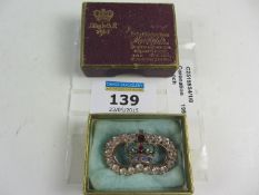 Coronation 1953 paste brooch