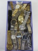 Collection of gents bracelet wristwatches