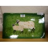 Eskdale Studios platter painted with sheep