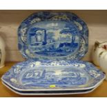 Pair of Copeland Spode's Italian meat plates L44cm and one other (3)