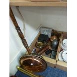 Copper bed warming pan,