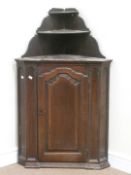 19th century oak wall hanging corner cabinet