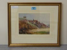 Whitby East Cliff, watercolour signed and dated 1914,