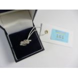 Three stone diamond ring stamped 18ct & plat