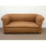 Victorian two seat sofa with drop arm,