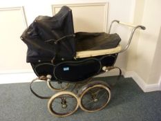 Vintage Silver Cross pram and a rocking horse seat