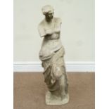Statuary - 19th/20th century Italian carved marble classical female figurine 87cm