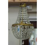 Early 20th century chandelier centre light fitting H58cm