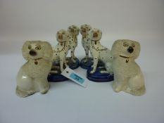 Three pairs of Staffordshire dogs approx 12cm Condition Report All vgc - no cracks or restoration