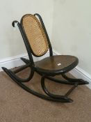 Small early 20th century vintage child's bentwood rocking chair
