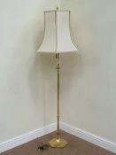 Brass standard lamp with shade