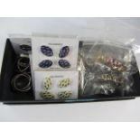 Hallmarked Paisley and other pairs cuff-links, collar stays, button dress studs,