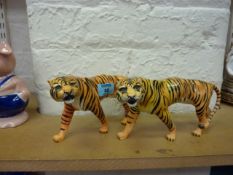 Two Beswick tigresses