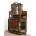 Late Victorian quality rosewood shaped front side cabinet,