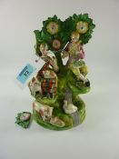 Early Victorian Staffordshire group of a shepherd and shepherdess 22cm Condition Report Bocage