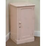 Victorian painted pine bedside cabinet,