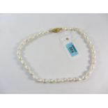 Baroque pear shaped pearl necklace 50cm