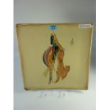 Eskdale Studios platter painted with game H36cm - with stand