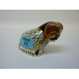 Royal Crown Derby Ram paperweight (boxed) Condition Report Excellent condition, gold stopper