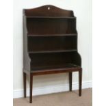 19th century mahogany waterfall bookcase, W79cm,