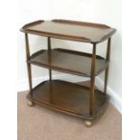 Ercol vintage retro medium elm three tier tea trolley 72cm x 46cm Condition Report In well used