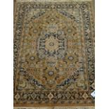 Small Indo-Persian beige ground rug,