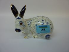 Royal Crown Derby English Rabbit (Blue) (boxed) Condition Report Excellent condition, gold stopper